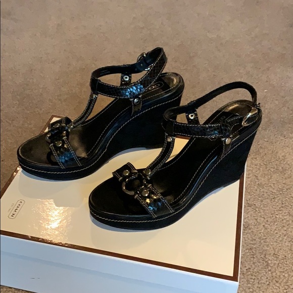 Coach Mayra Metallic Kid platform shoes. - Picture 2 of 8